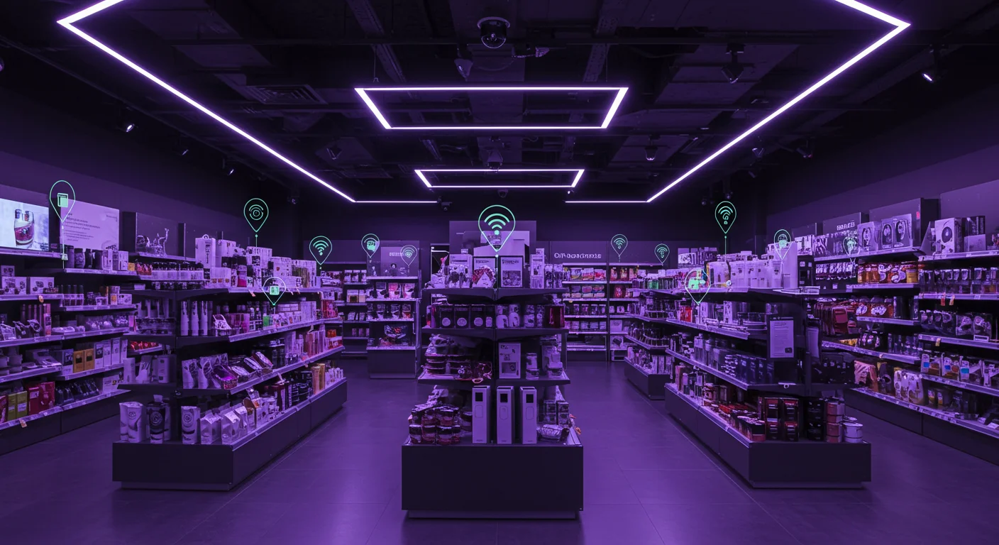 Retail store AI camera view showing customer behavior tracking